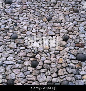 Ancient Cairn Wall Newgrange Ireland Stock Photo