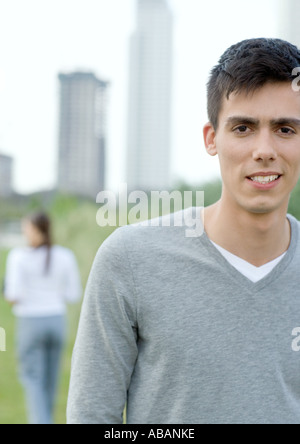Young man looking at camera Stock Photo