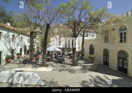 Caldas de Monchique central square, the Algarve, Portugal Stock Photo
