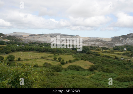 Cornish China Clay workings, known as the Cornish Alps Stock Photo