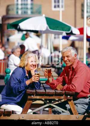 Middle Aged, Drinking Stock Photo