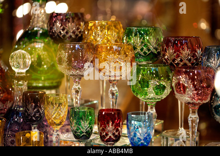 Prague, Bohemian Glass Stock Photo