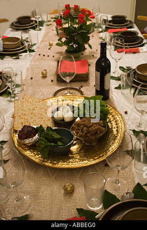 Stock Photo of Jewish Passover Holiday Dinner Table Stock Photo