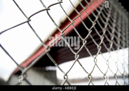 Fence in front of bridge Stock Photo