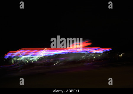 Abstract lighting patterns Highway at night Stock Photo