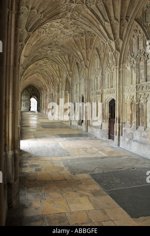 The Cloisters Gloucester cathedral Stock Photo