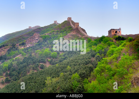 Eastern section Great Wall of China at Simatai 115km 70 miles northeast of Beijing China JMH1466 Stock Photo