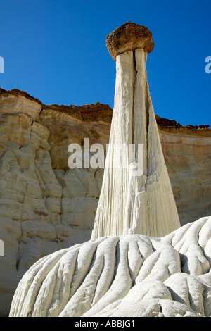 Towers of Silence in the Valley of the White Ghosts along Wahweap Wash near Page Arizona USA Stock Photo