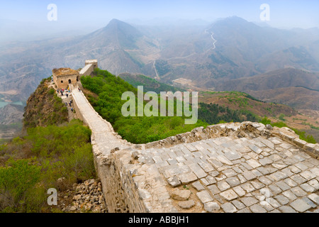 Eastern section Great Wall of China at Simatai 115km 70 miles northeast of Beijing China JMH1477 Stock Photo