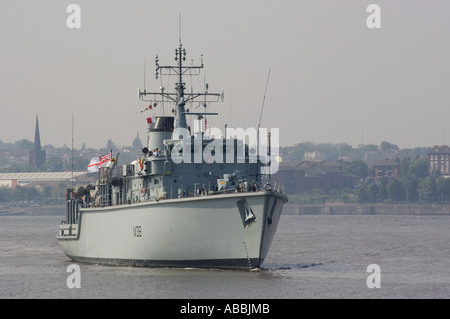 HMS Atherstone,in the River Mersey, waiting to enter the Albert Dock, Liverpool Stock Photo