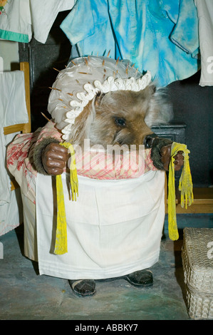 Mrs Tiggy-Winkle at the World of Beatrix Potter Museum in Bowness on windermere, Lake District, Cumbria, UK Stock Photo