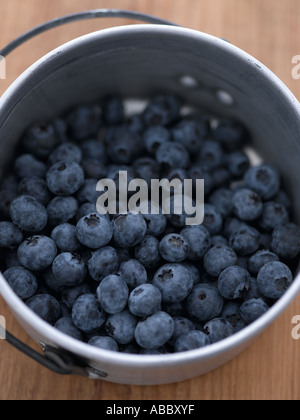 Blueberries in tin - high end Hasselblad 61mb digital image Stock Photo