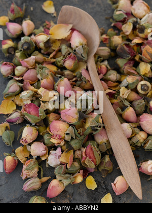 Dried rosebuds shot with Hasselblad medium format digital Stock Photo