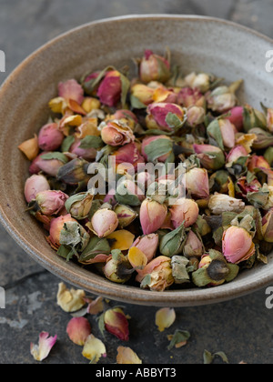 Dried rosebuds shot with Hasselblad medium format digital Stock Photo