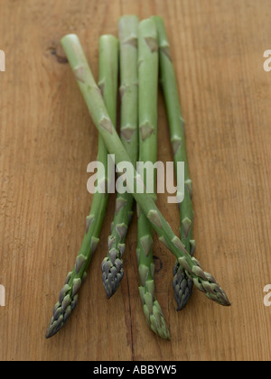 Asparagus spears on wooden chopping board - high end Hasselblad 61mb digital image Stock Photo
