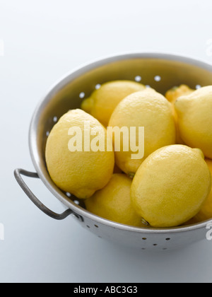 Lemons in colander - high end Hasselblad 61mb digital image Stock Photo