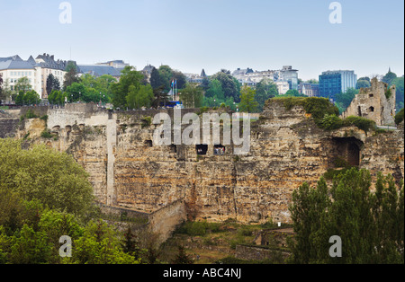 Tourists at the underground casemates fortifications in Luxembourg City Luxembourg Europe