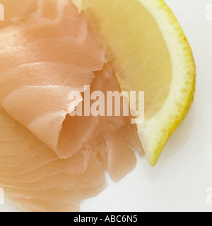 Smoked salmon and slice of lemon shot with Hasselblad medium format pro digital