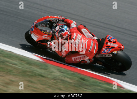 Australian Casey Stoner riding for the Ducati Marlboro team in the 2007 Catalonia Moto GP, Montmelo Barcelona, Spain Stock Photo