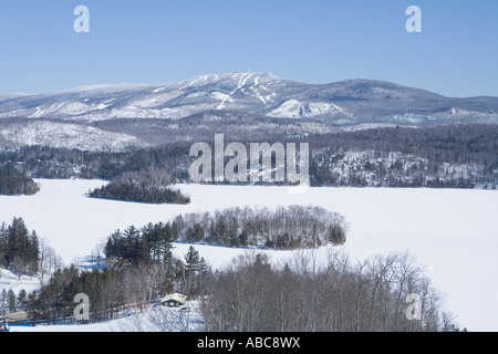 Auberge Grey Rocks with Mont Tremblant Ski Resort in the background on ...