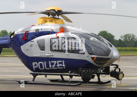 German Police Polizei Eurocopter EC-135 observation and patrol helicopter Stock Photo