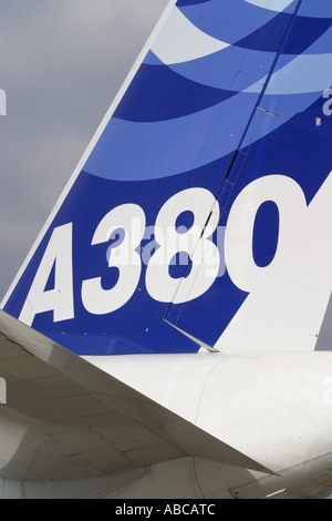 Airbus A380 Airbus tail rudder logo symbol Stock Photo