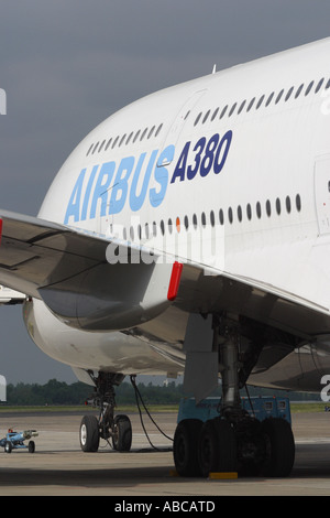 Airbus A380 Superjumbo Airbus giant double decker jet airliner Stock Photo