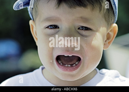 SOUTH CAROLINA ROCK HILL Two year old boy crying Stock Photo
