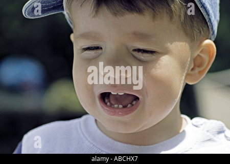 SOUTH CAROLINA ROCK HILL Two year old boy crying Stock Photo