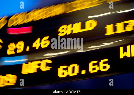 Wall street stocks and shares Stock Photo