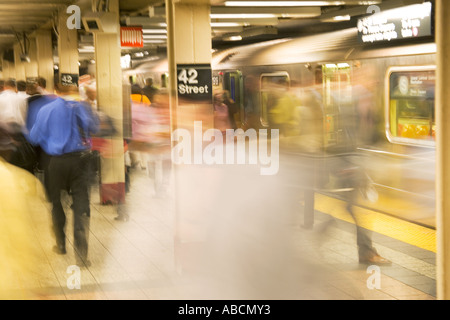 Subway station new york Stock Photo