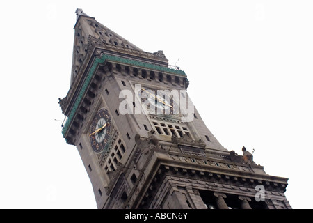 The top of Boston's  Custom House Tower, built in 1915 Stock Photo