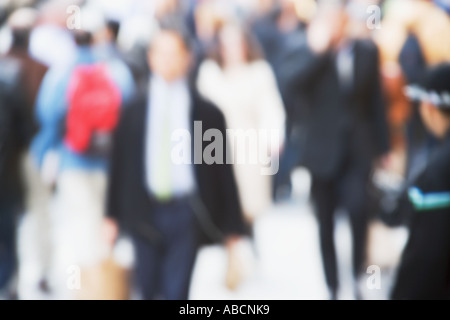 Crowds of people in new york Stock Photo