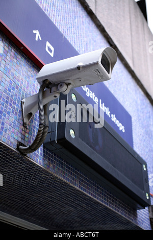 CCTV camera at Liverpool Street Station, London Stock Photo
