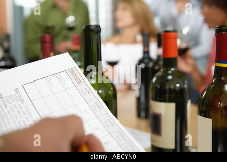 Wine tasting evening Stock Photo