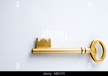 Golden key Stock Photo