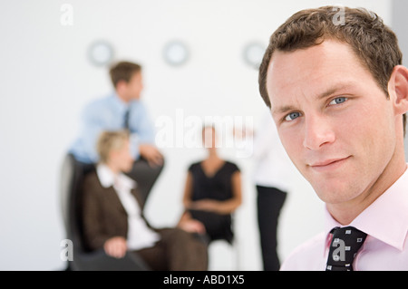 Five office workers Stock Photo