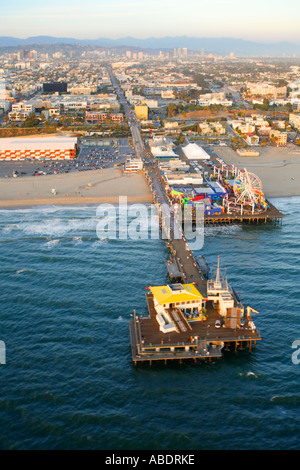 Aerial view the Santa Monica Pier near Los Angeles California Stock ...