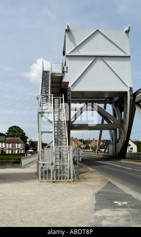 Pegasus Bridge crosses the Caen Canal at Ranville Benouville Normandy France Stock Photo