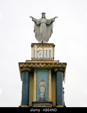 Religious statue at the replica of the Vatican gardens at a church in Bridgeport Connecticut Stock Photo