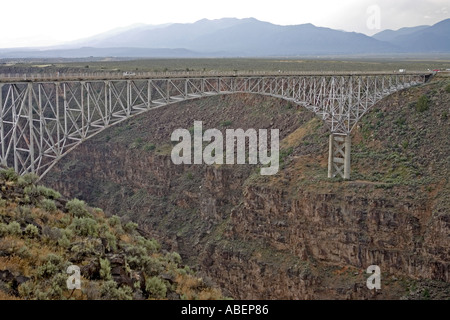 Bridge over the Rio Grande Gorge near Taos New Mexico Stock Photo