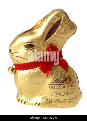 Lindt chocolate bunny Stock Photo