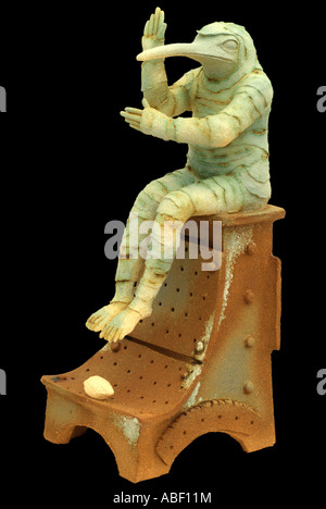 fantasy figure figurine other world worldly statue statuesque humanoid hybrid avian mechanical techno technology ornament orname Stock Photo