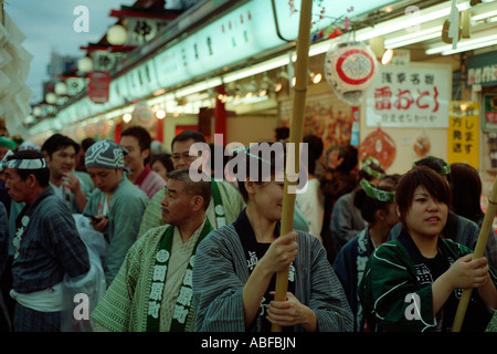 Matsuri scene Sanja Matsuri Stock Photo