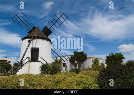 dh Centro de Artesania Molino ANTIGUA FUERTEVENTURA Traditional Fuerteventuran rural windmill in village museum Stock Photo