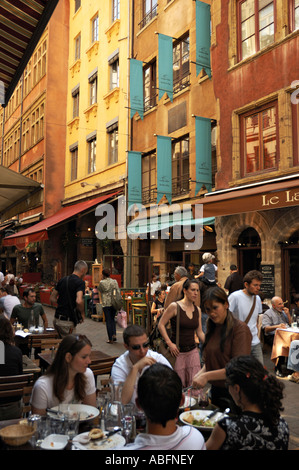 Lyon, Rue Merciere Stock Photo
