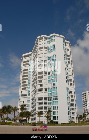 High rise condominium building on Pompano Beach Florida USA Stock Photo