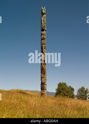 totem pole, Museum of Anthropology, Vancouver Stock Photo