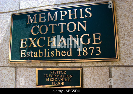 Cotton Museum at the memphis cotton exchange Memphis Tennessee Stock