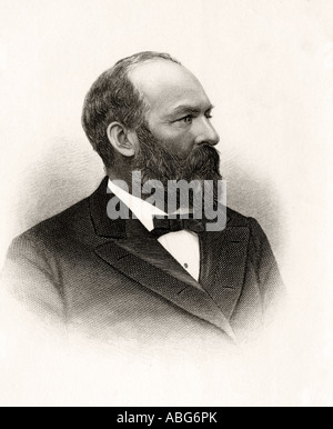 James Abram Garfield, 1831 - 1881.  20th President of the United States. Stock Photo